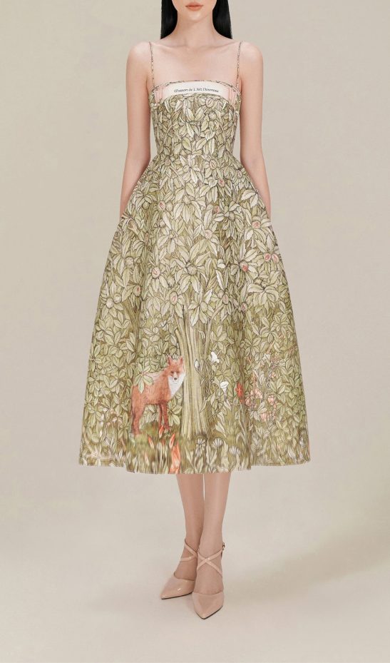 Jungle Prtinted Midi Dress